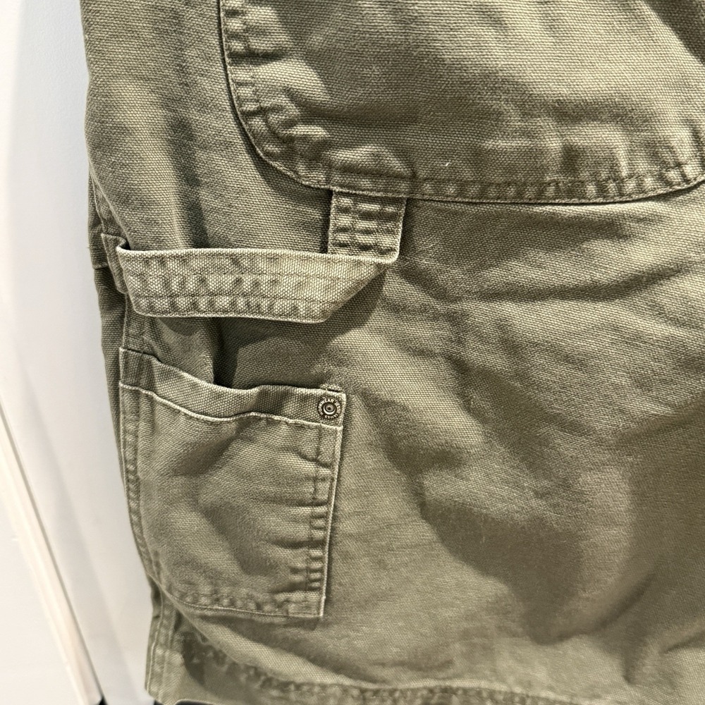 Lot Of 2 Jesse James Workwear SZ 40 Carpenter Shorts Washed Duck Canvas Grn&Tan - Picture 10 of 11